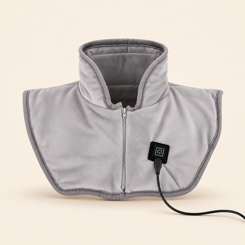 Nestwarm warmtesjaal op crème achtergrond